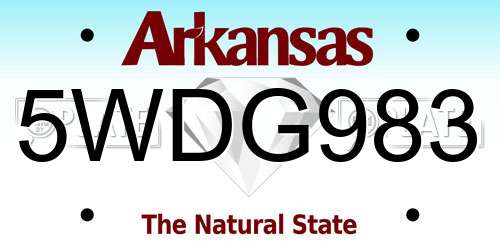 5WDG983 Arkansas License Plate