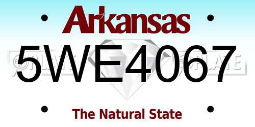 5WE4067 Arkansas License Plate