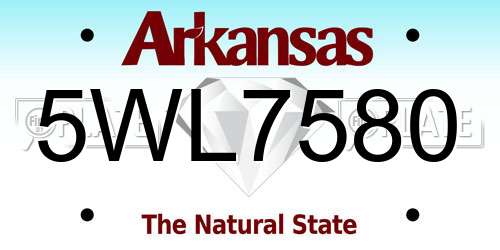 5WL7580 Arkansas License Plate