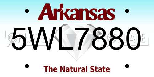 5WL7880 Arkansas License Plate
