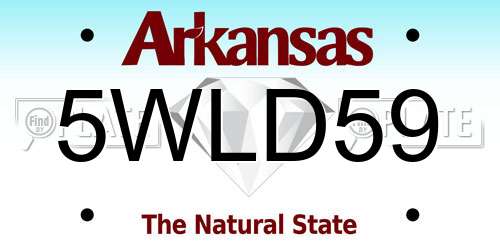 5WLD59 Arkansas License Plate