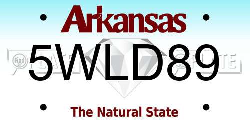 5WLD89 Arkansas License Plate