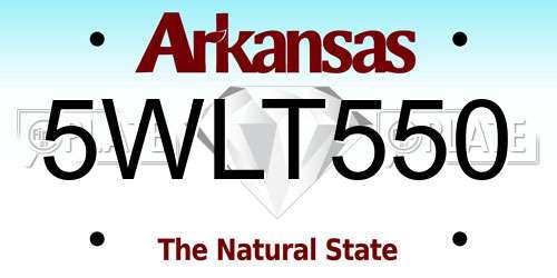 5WLT550 Arkansas License Plate