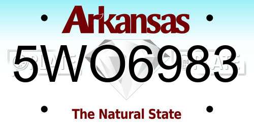 5WO6983 Arkansas License Plate