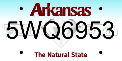 5WQ6953 Arkansas License Plate