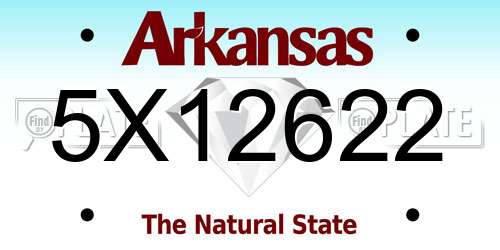 5X12622 Arkansas License Plate