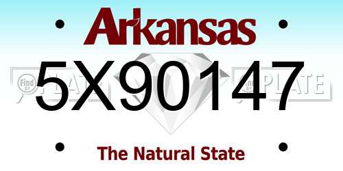 5X90147 Arkansas License Plate