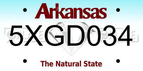 5XGD034 Arkansas License Plate