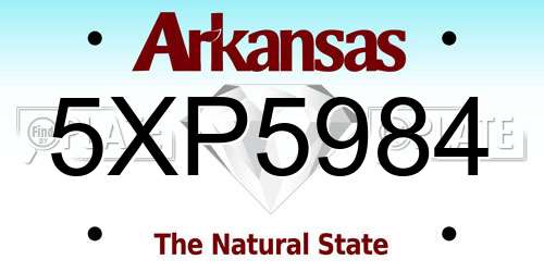5XP5984 Arkansas License Plate