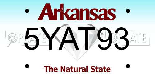 5YAT93 Arkansas License Plate