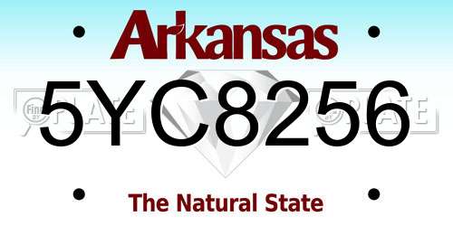 5YC8256 Arkansas License Plate
