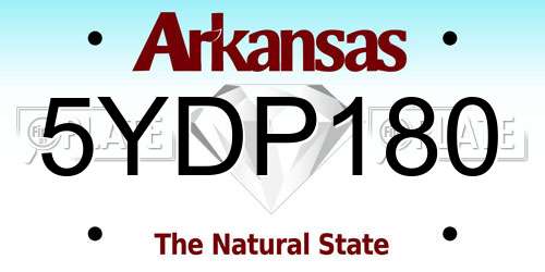 5YDP180 Arkansas License Plate