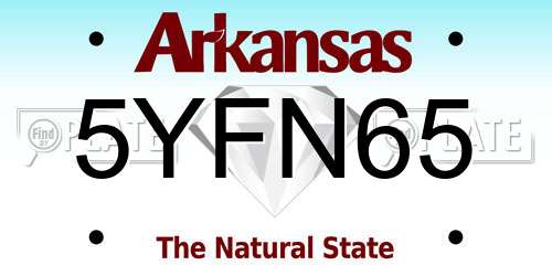 5YFN65 Arkansas License Plate