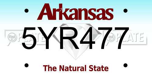 5YR477 Arkansas License Plate