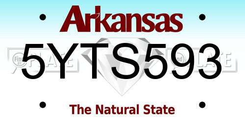 5YTS593 Arkansas License Plate