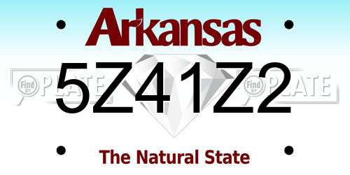 5Z41Z2 Arkansas License Plate