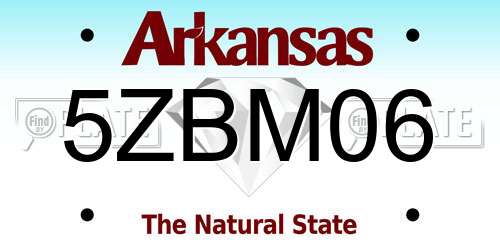 5ZBM06 Arkansas License Plate