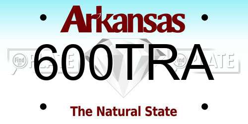 600TRA Arkansas License Plate