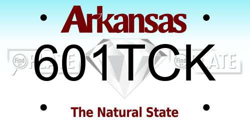 601TCK Arkansas License Plate