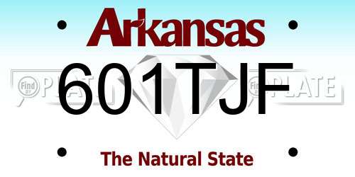 601TJF Arkansas License Plate