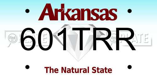 601TRR Arkansas License Plate