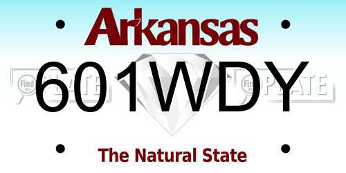 601WDY Arkansas License Plate