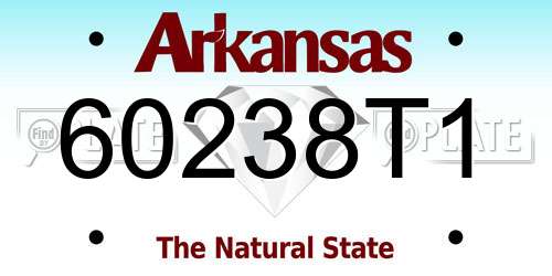 60238T1 Arkansas License Plate