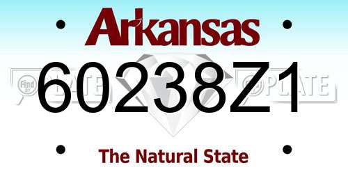 60238Z1 Arkansas License Plate