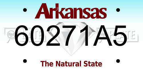 60271A5 Arkansas License Plate
