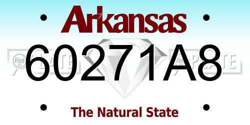 60271A8 Arkansas License Plate