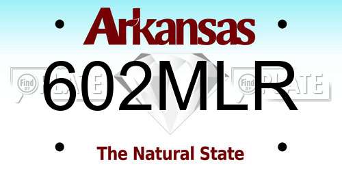 602MLR Arkansas License Plate