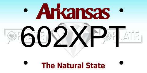 602XPT Arkansas License Plate
