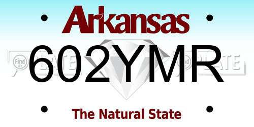 602YMR Arkansas License Plate