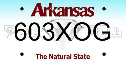 603XOG Arkansas License Plate