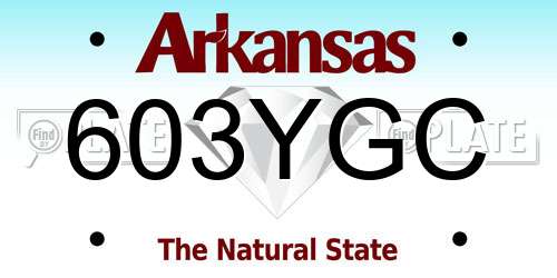 603YGC Arkansas License Plate