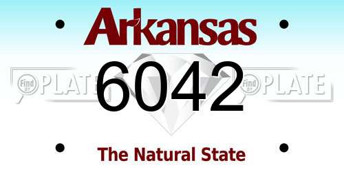 6042 Arkansas License Plate