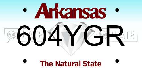 604YGR Arkansas License Plate