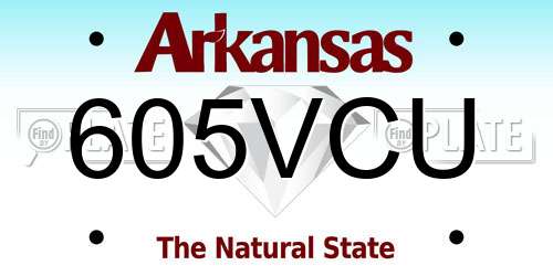 605VCU Arkansas License Plate