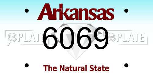 6069 Arkansas License Plate