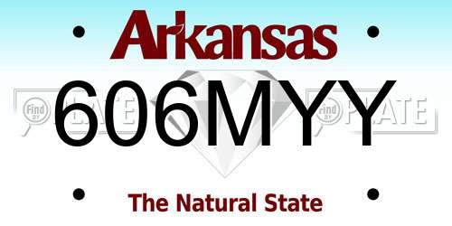 606MYY Arkansas License Plate