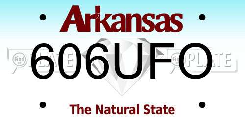 606UFO Arkansas License Plate