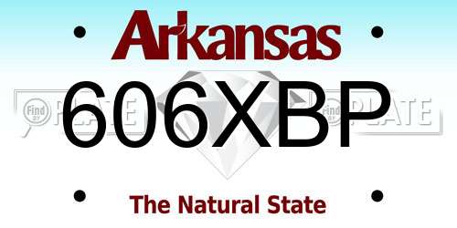 606XBP Arkansas License Plate
