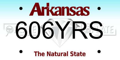 606YRS Arkansas License Plate