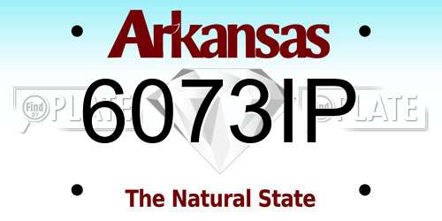 6073IP Arkansas License Plate