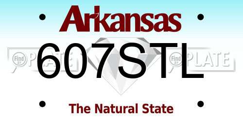 607STL Arkansas License Plate