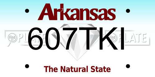 607TKI Arkansas License Plate