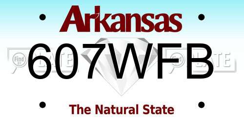 607WFB Arkansas License Plate