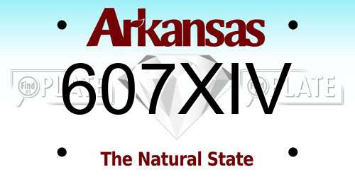 607XIV Arkansas License Plate