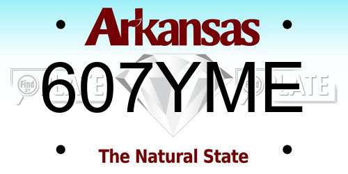 607YME Arkansas License Plate