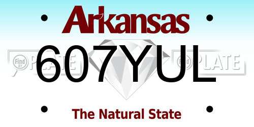 607YUL Arkansas License Plate